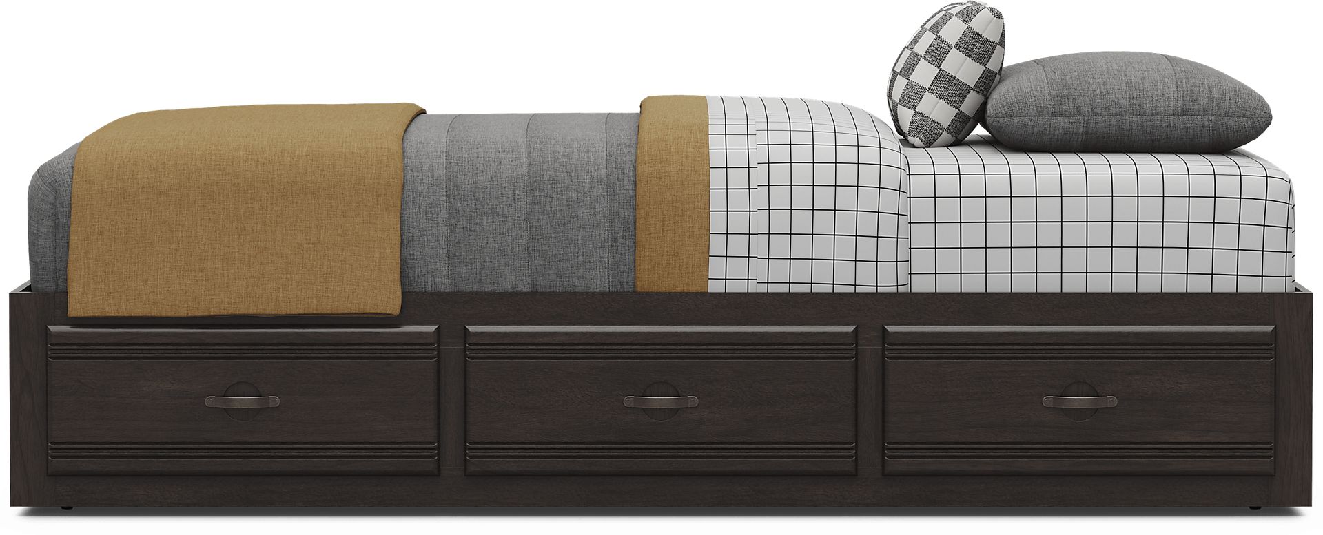 Kids Creekside 3.0 Charcoal Twin Platform Bed with 3 Storage Drawers - Image 4