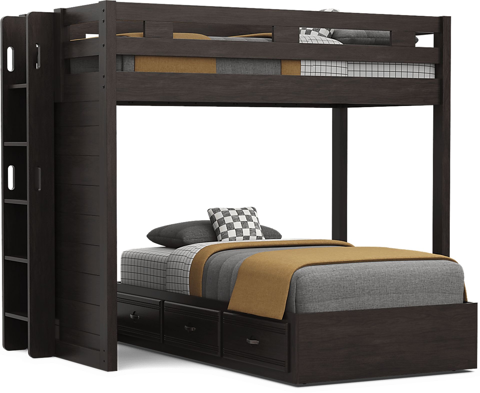Kids Creekside 3.0 Charcoal Twin/Twin Bunk Bed - Image 4