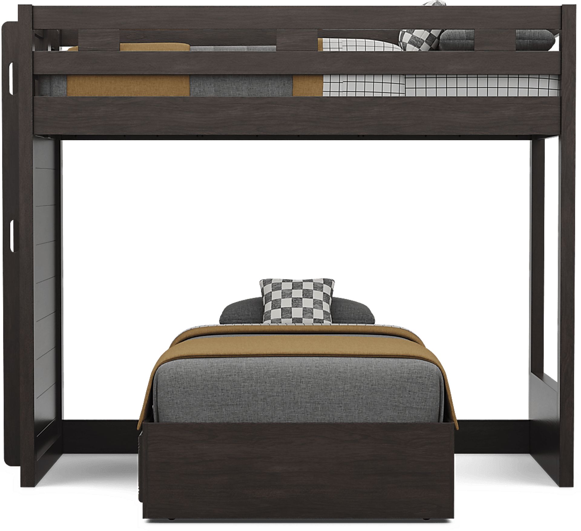 Kids Creekside 3.0 Charcoal Twin/Twin Bunk Bed - Image 5