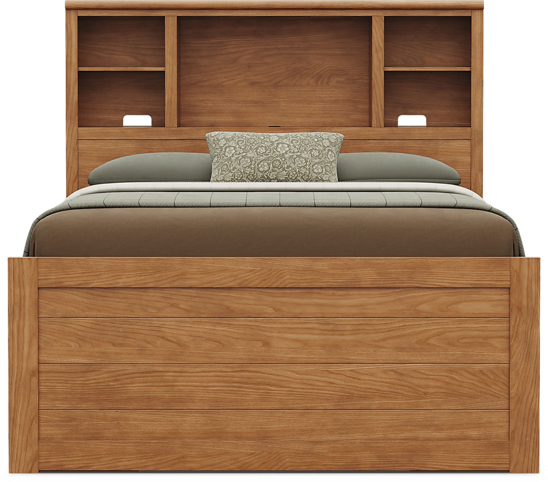 Kids Creekside 3.0 Chestnut Color Full Bookcase Bed with 2 Storage Side Rails - Image 2