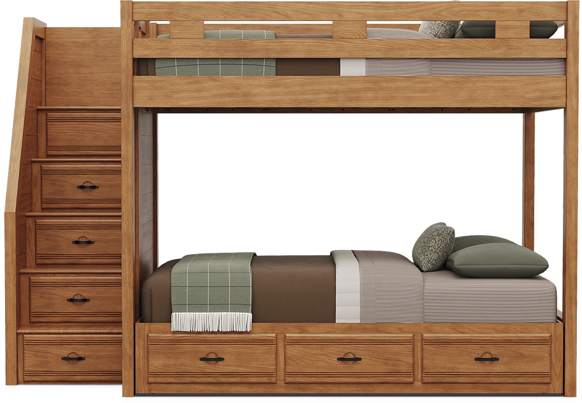 Kids Creekside 3.0 Chestnut Color Full/Full Step Bunk Bed - Image 3