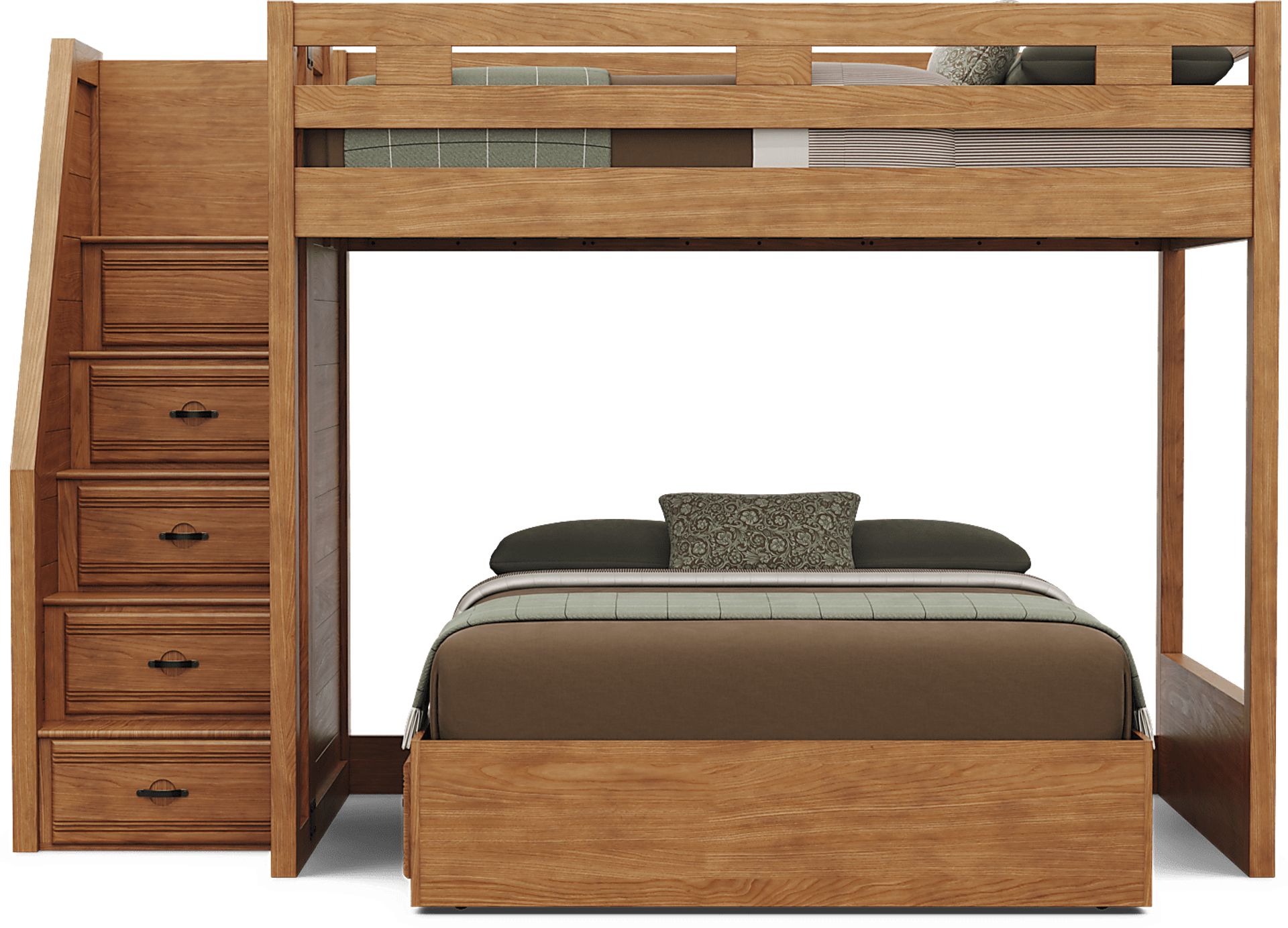 Kids Creekside 3.0 Chestnut Color Full/Full Step Bunk Bed - Image 5