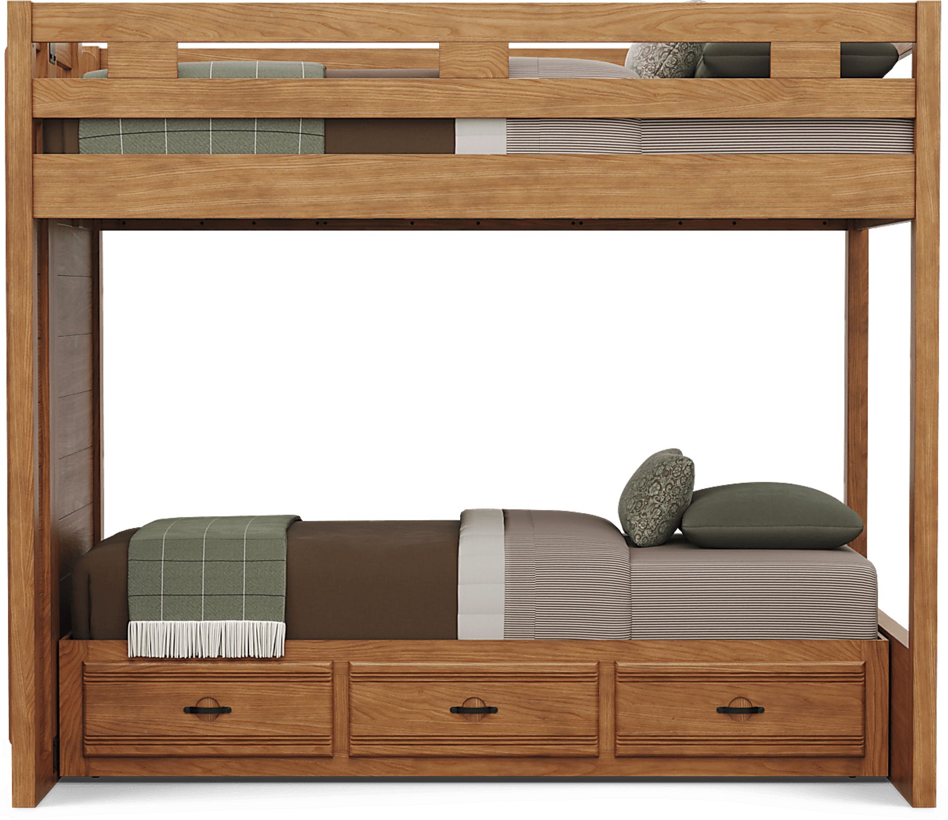Kids Creekside 3.0 Chestnut Color Full/Twin Bunk Bed - Image 3