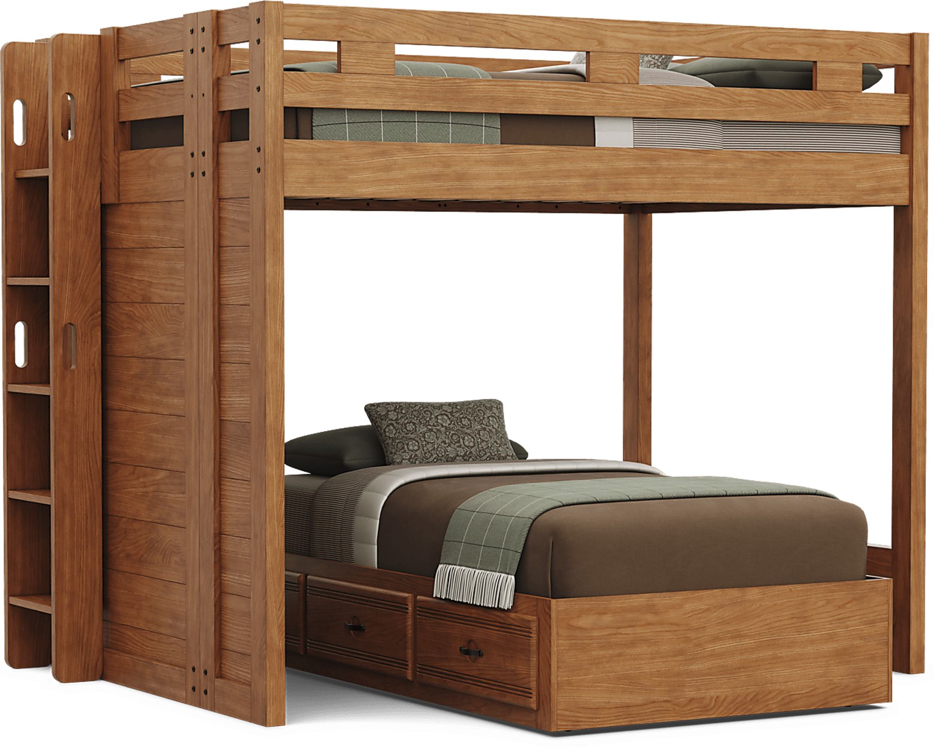 Kids Creekside 3.0 Chestnut Color Full/Twin Bunk Bed - Image 4