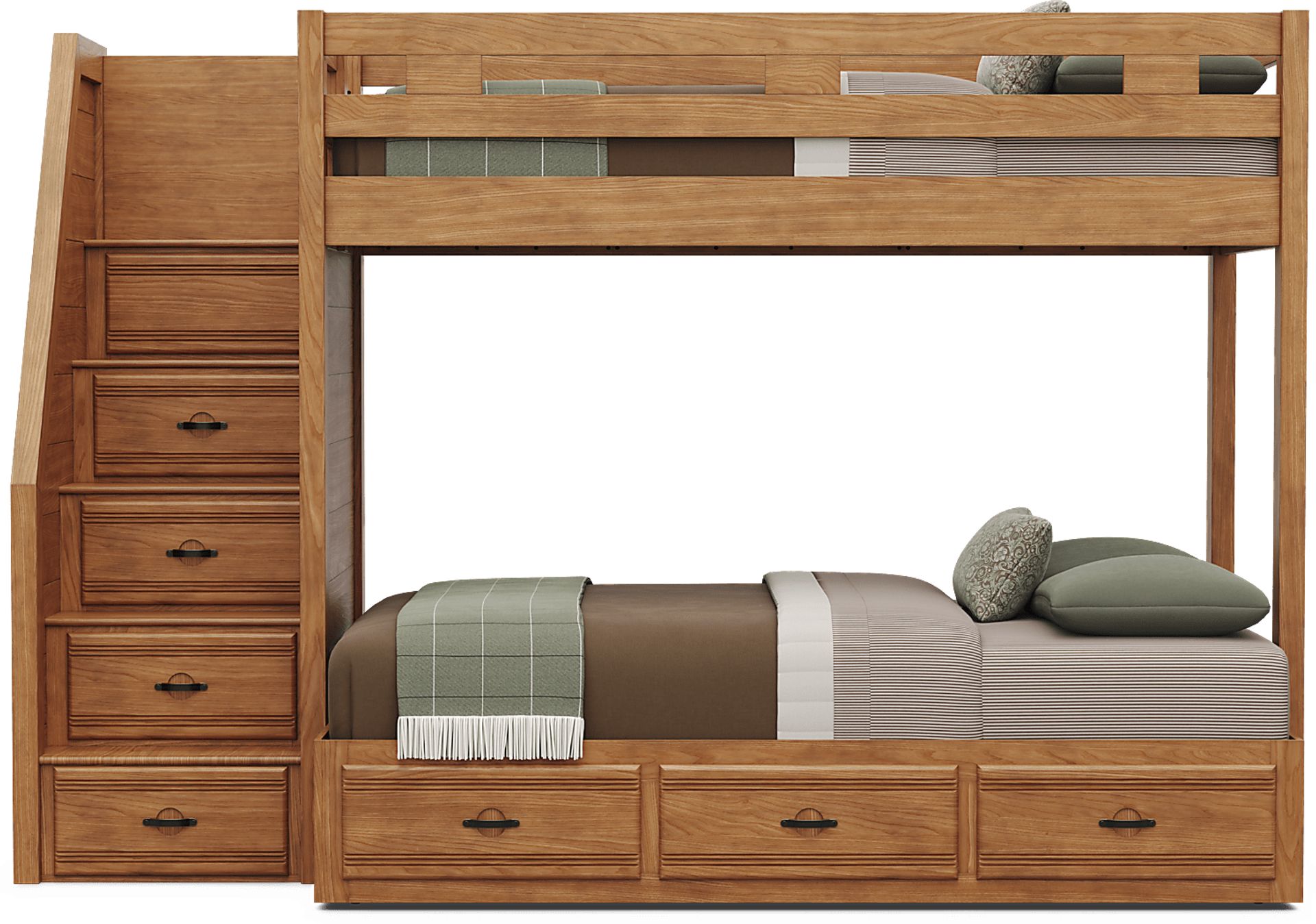 Kids Creekside 3.0 Chestnut Color Twin/Full Step Bunk Bed - Image 3