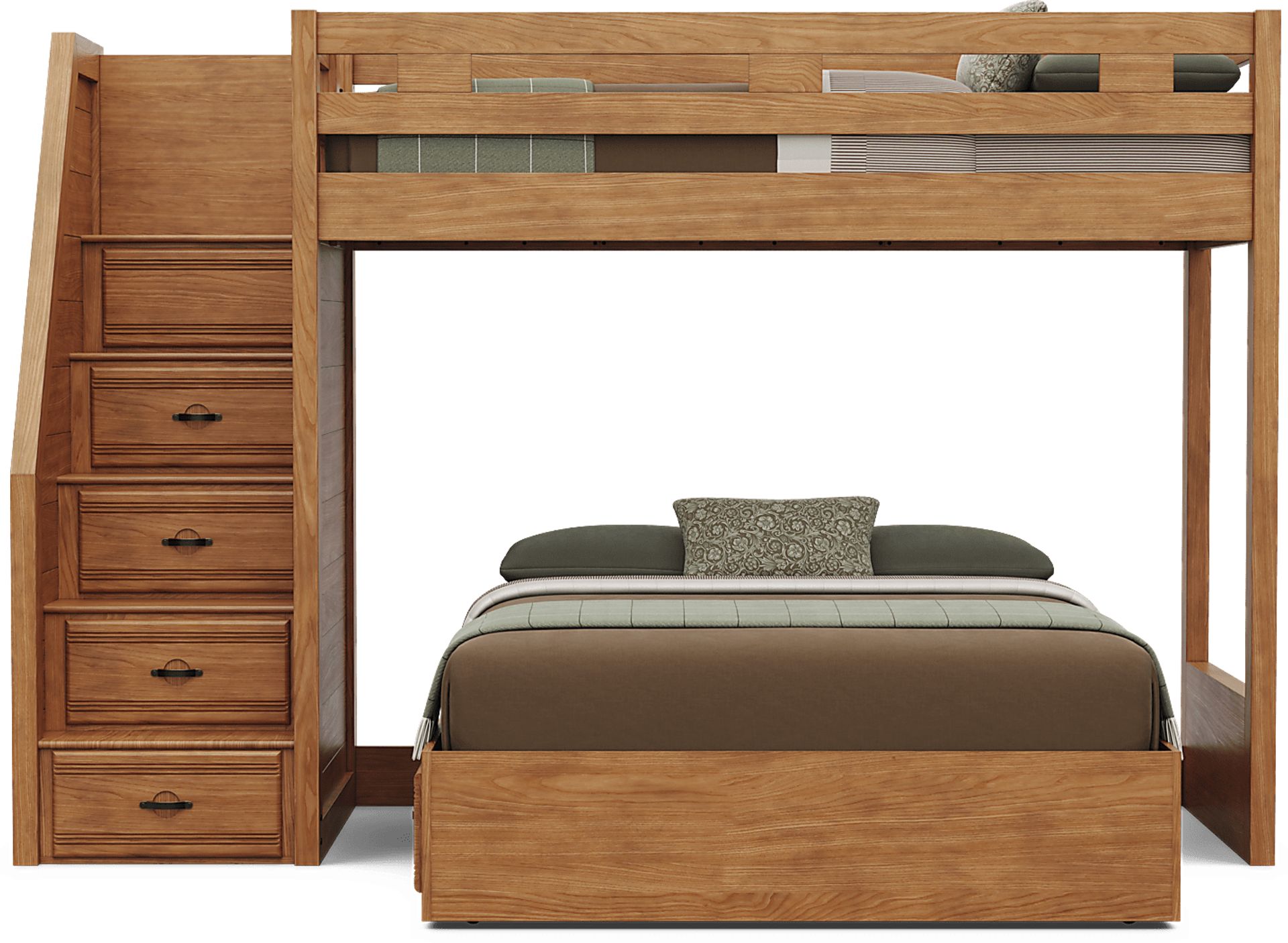 Kids Creekside 3.0 Chestnut Color Twin/Full Step Bunk Bed - Image 5