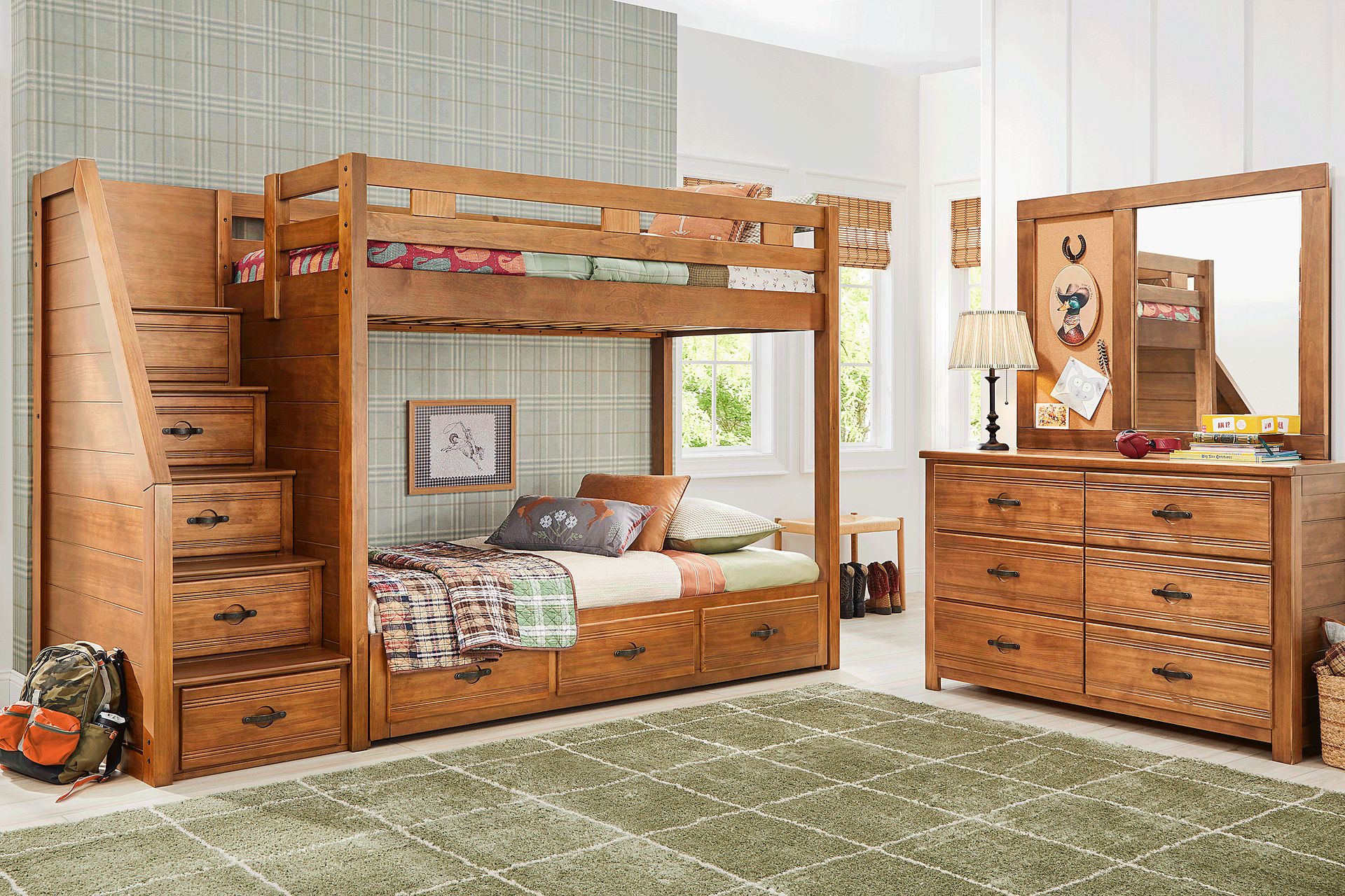 Kids Creekside 3.0 Chestnut Color Twin Platform Bed with 3 Storage Drawers - Image 2