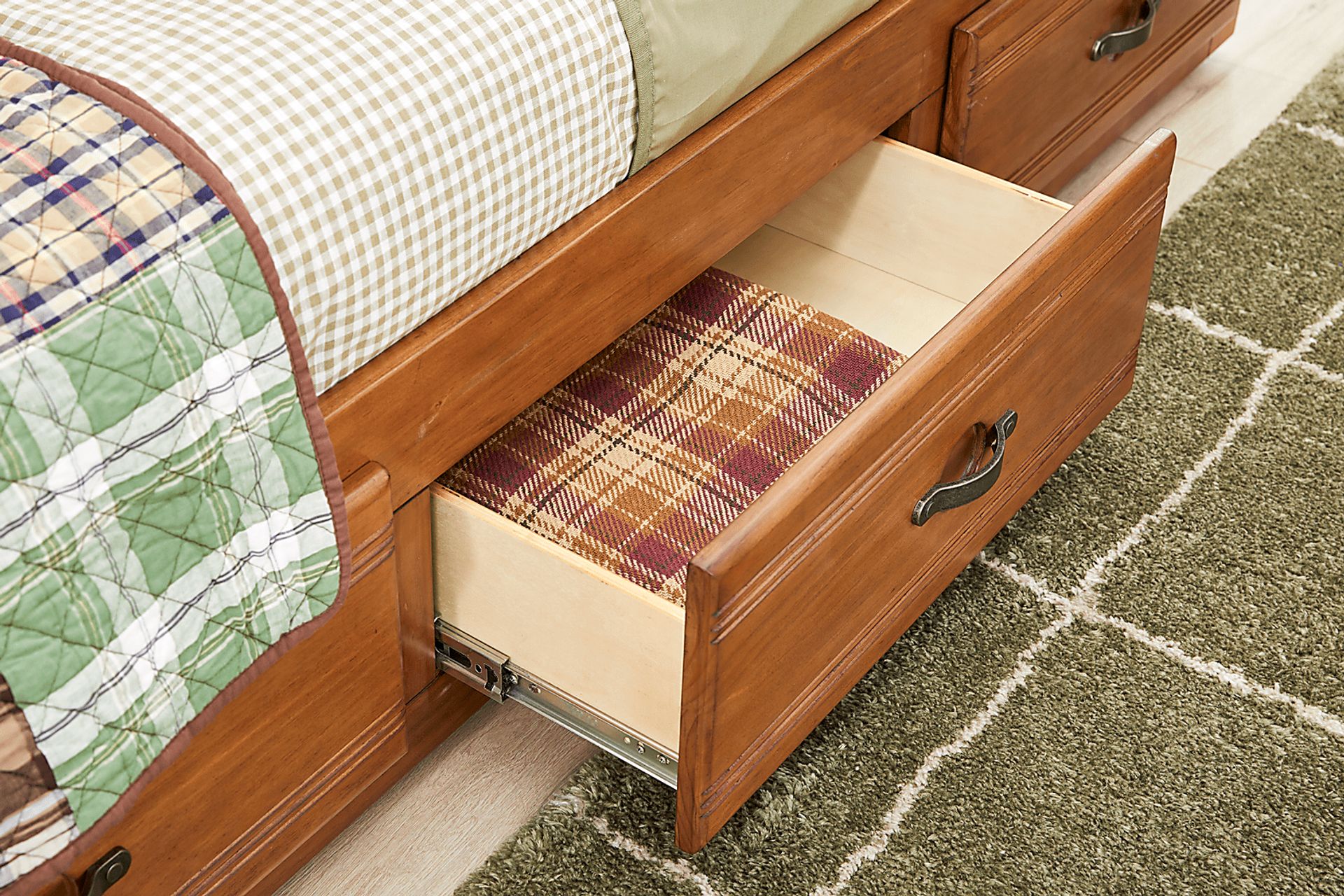 Kids Creekside 3.0 Chestnut Color Twin Platform Bed with 3 Storage Drawers - Image 3