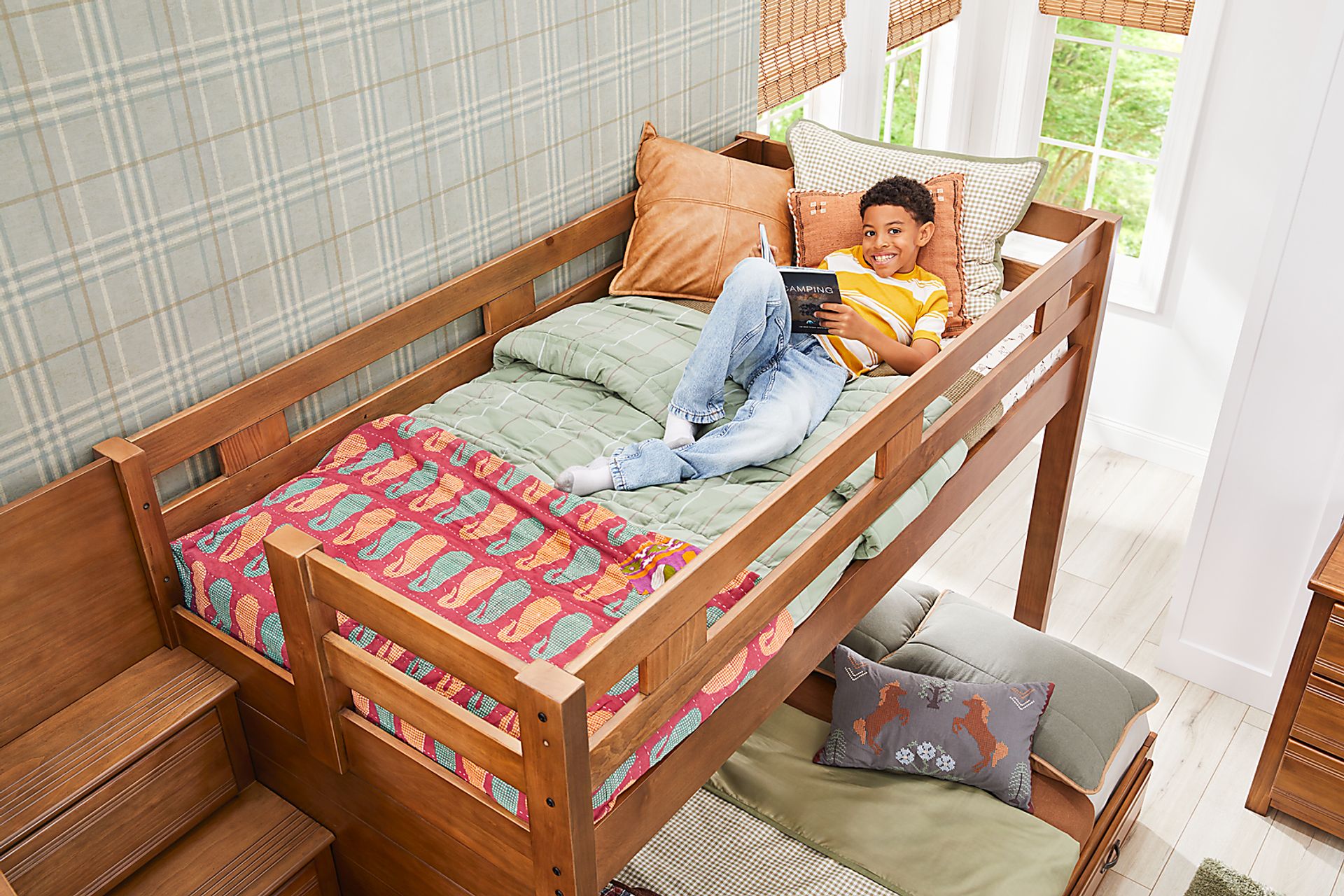 Kids Creekside 3.0 Chestnut Color Twin/Twin Step Bunk Bed - Image 8