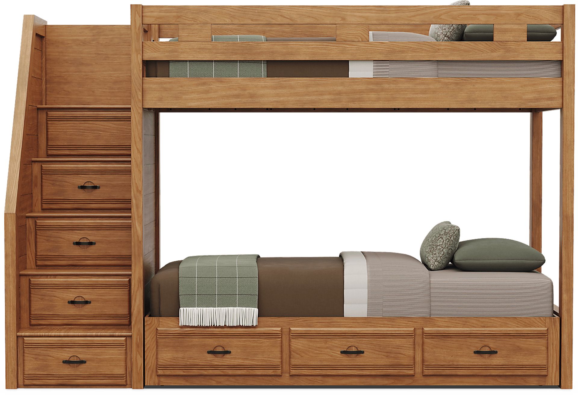 Kids Creekside 3.0 Chestnut Color Twin/Twin Step Bunk Bed - Image 3