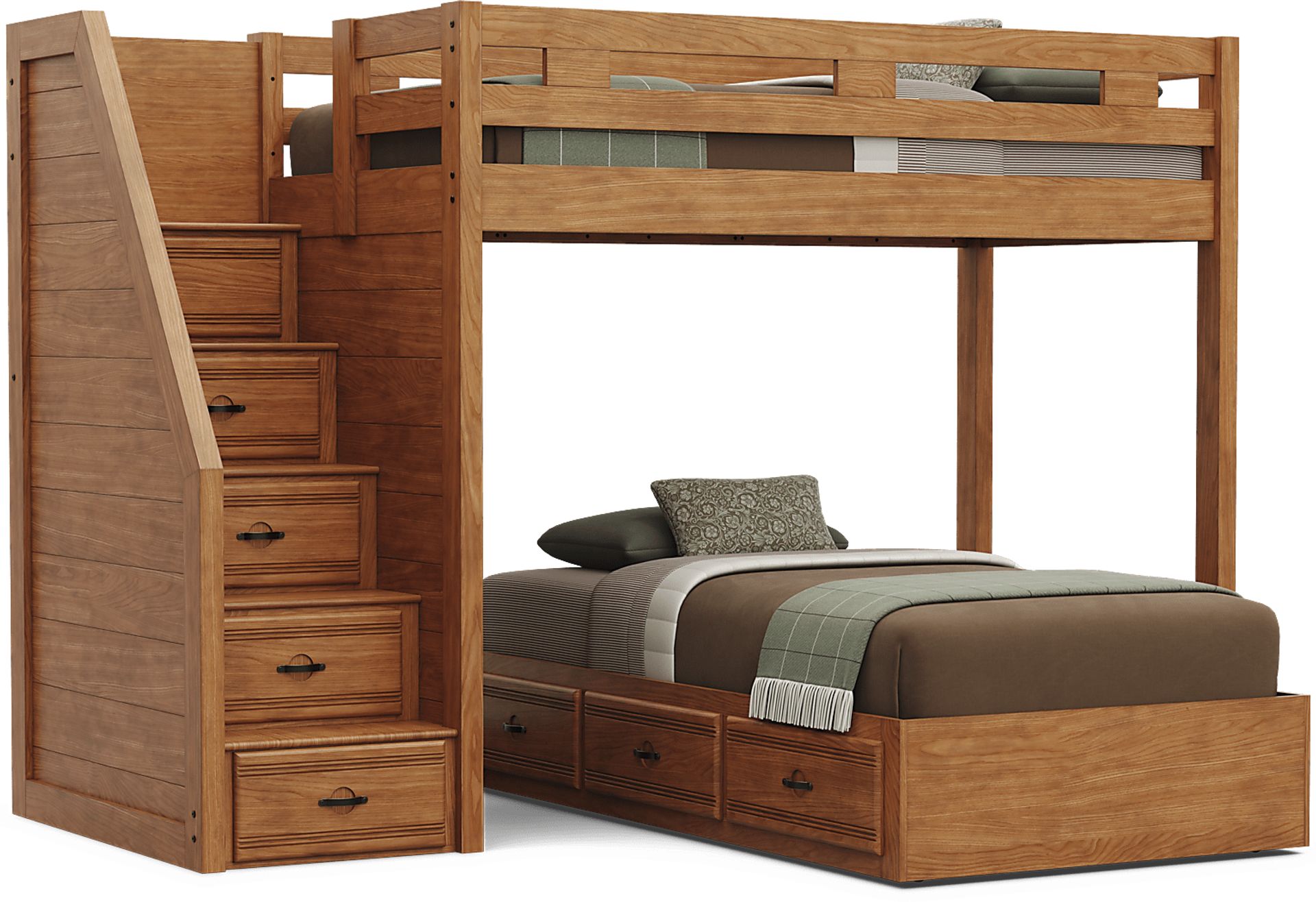Kids Creekside 3.0 Chestnut Color Twin/Twin Step Bunk Bed - Image 4