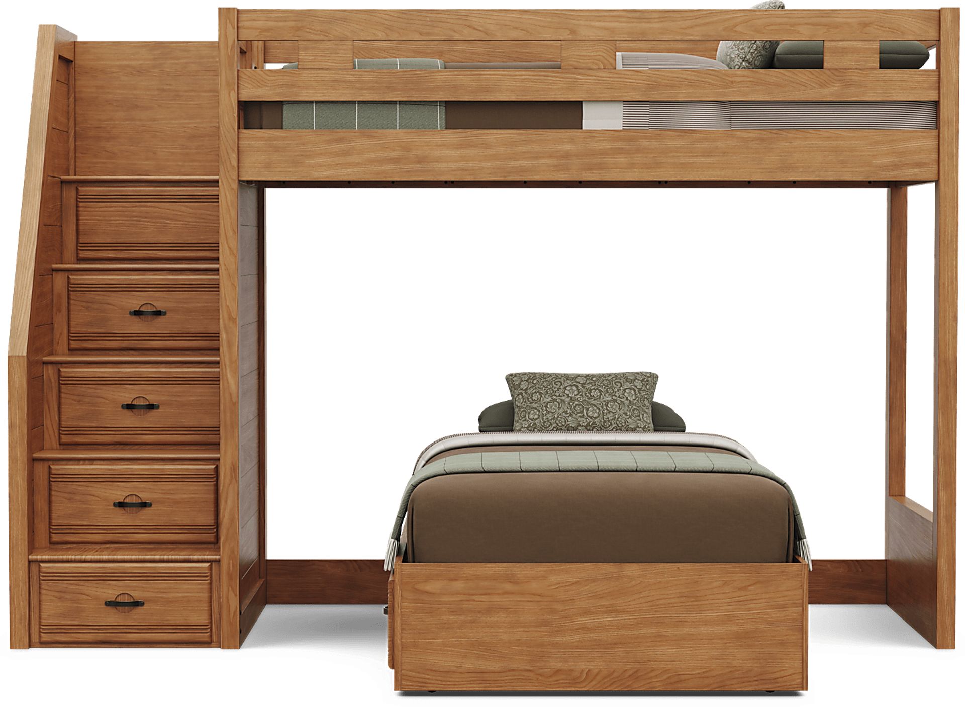 Kids Creekside 3.0 Chestnut Color Twin/Twin Step Bunk Bed - Image 5