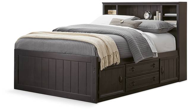 Kids Creekside Charcoal 3 Pc Full Bookcase Bed - Thumbnail - Image 1