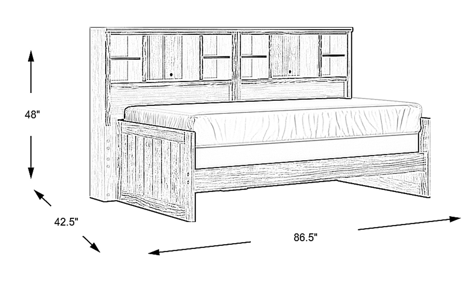 Dimension Image. Please refer to the Dimension Tab on this page for dimension details.