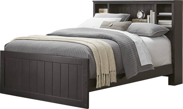 Kids Creekside Charcoal 3 Pc Full Bookcase Bed - Thumbnail - Image 1