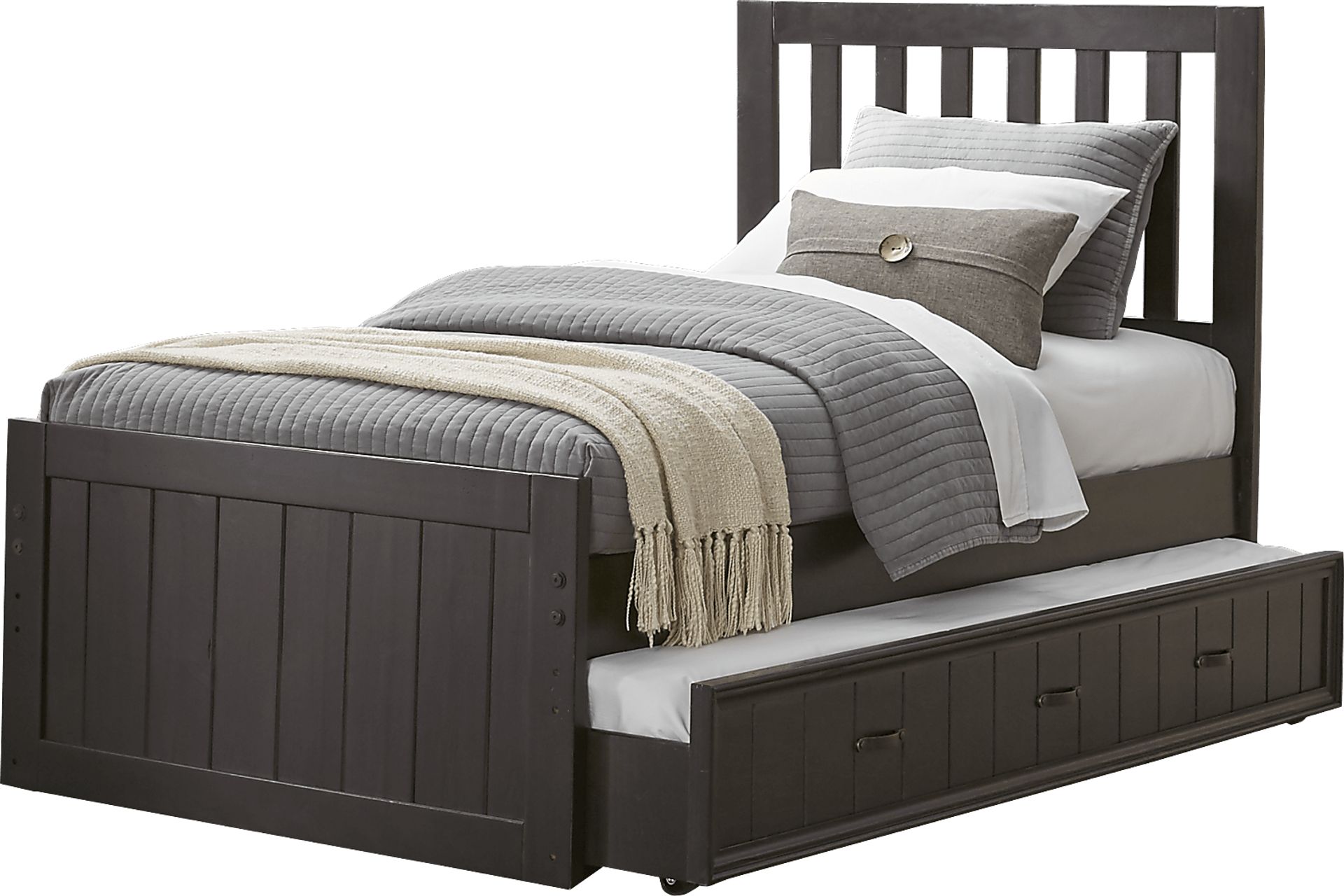 Creekside Charcoal 5 Pc Full Slat Bedroom - Image 2
