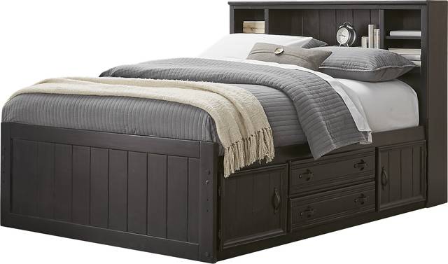 Kids Creekside Charcoal 3 Pc Twin Bookcase Bed - Thumbnail - Image 1