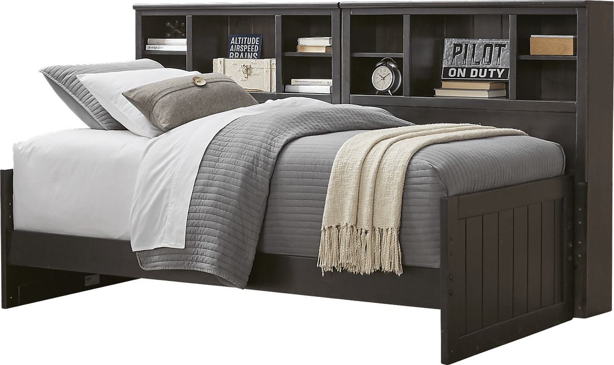 Creekside Charcoal Gray 3 Pc Twin Bookcase Wall Bed Rooms to Go