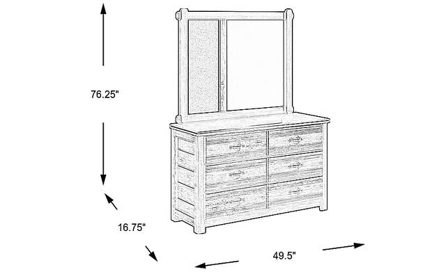 Dimension Image. Please refer to the Dimension Tab on this page for dimension details.