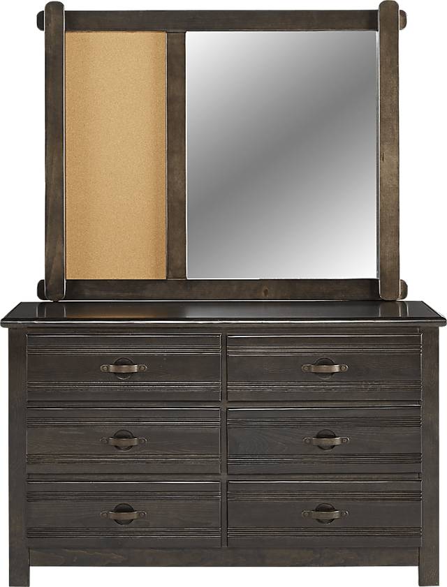 Kids Creekside Charcoal Dresser & Mirror Set - Thumbnail - Image 1