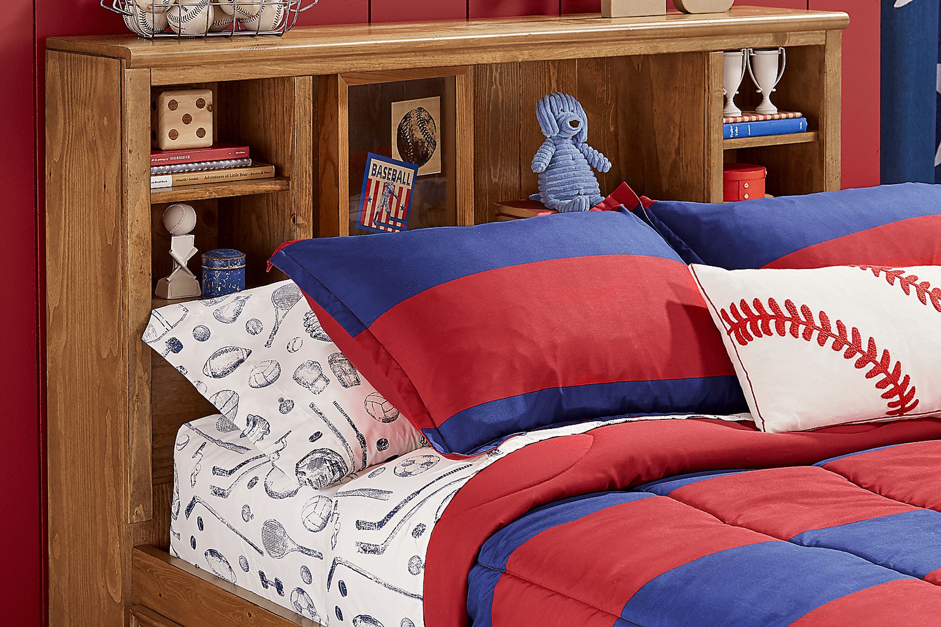 Kids Creekside Chestnut 5 Pc Full Bookcase Bedroom - Image 5