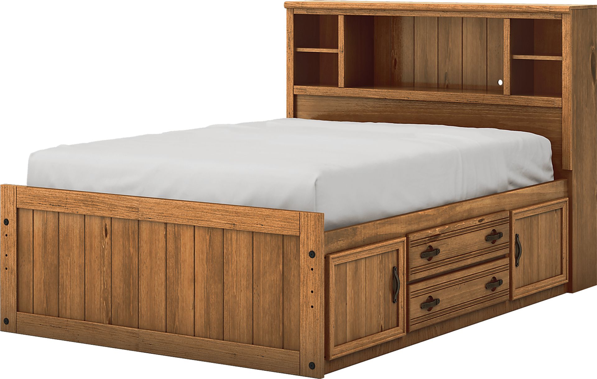 Kids Creekside Chestnut 3 Pc Full Bookcase Bed - Image 2