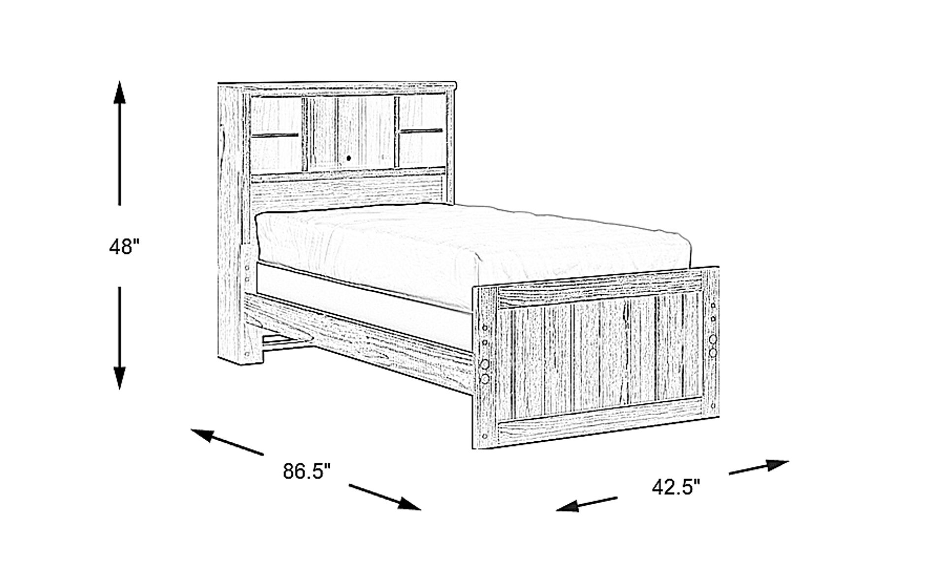 Dimension Image. Please refer to the Dimension Tab on this page for dimension details.