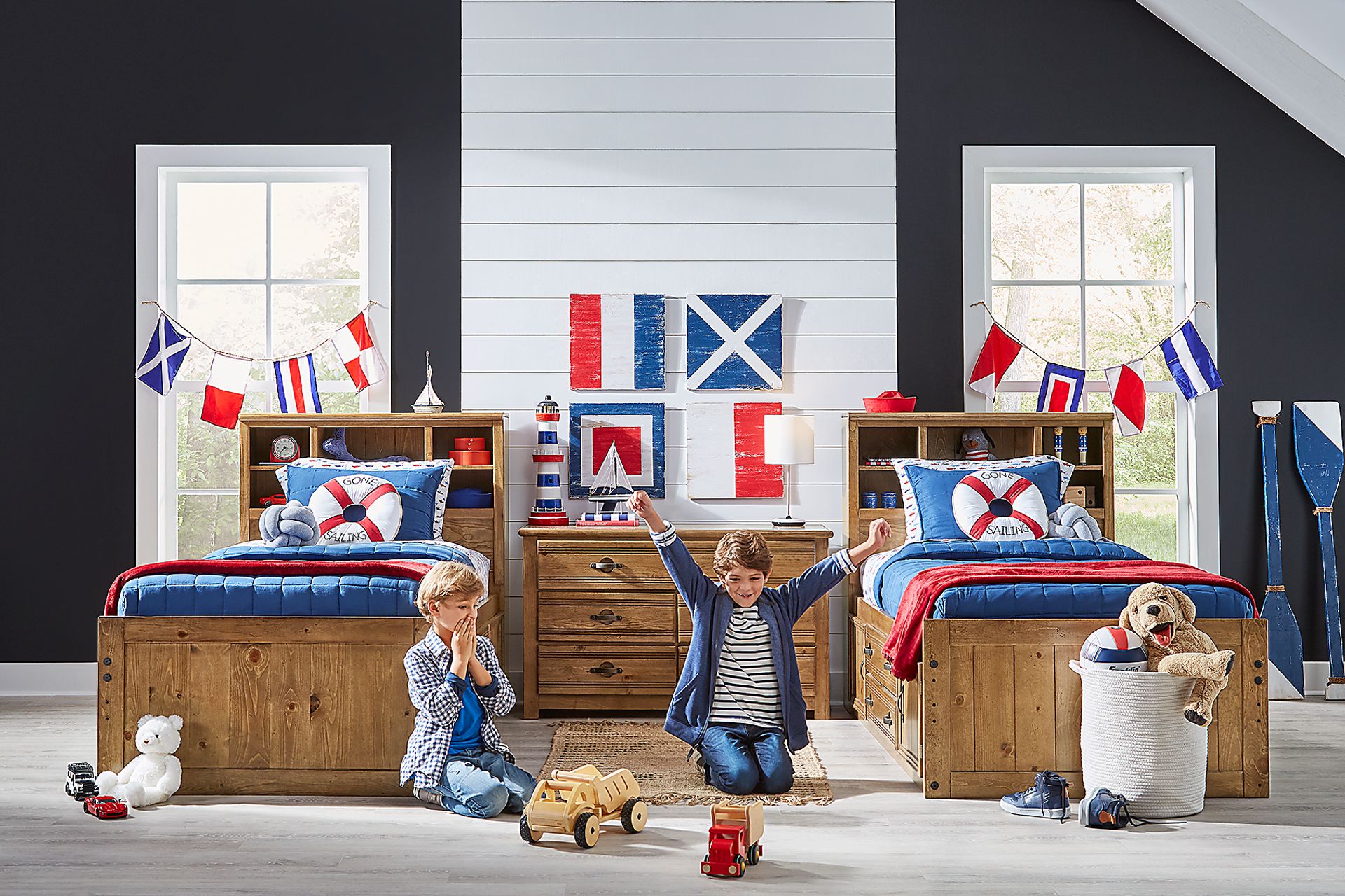 Kids Creekside Chestnut 3 Pc Twin Bookcase Bed - Image 10