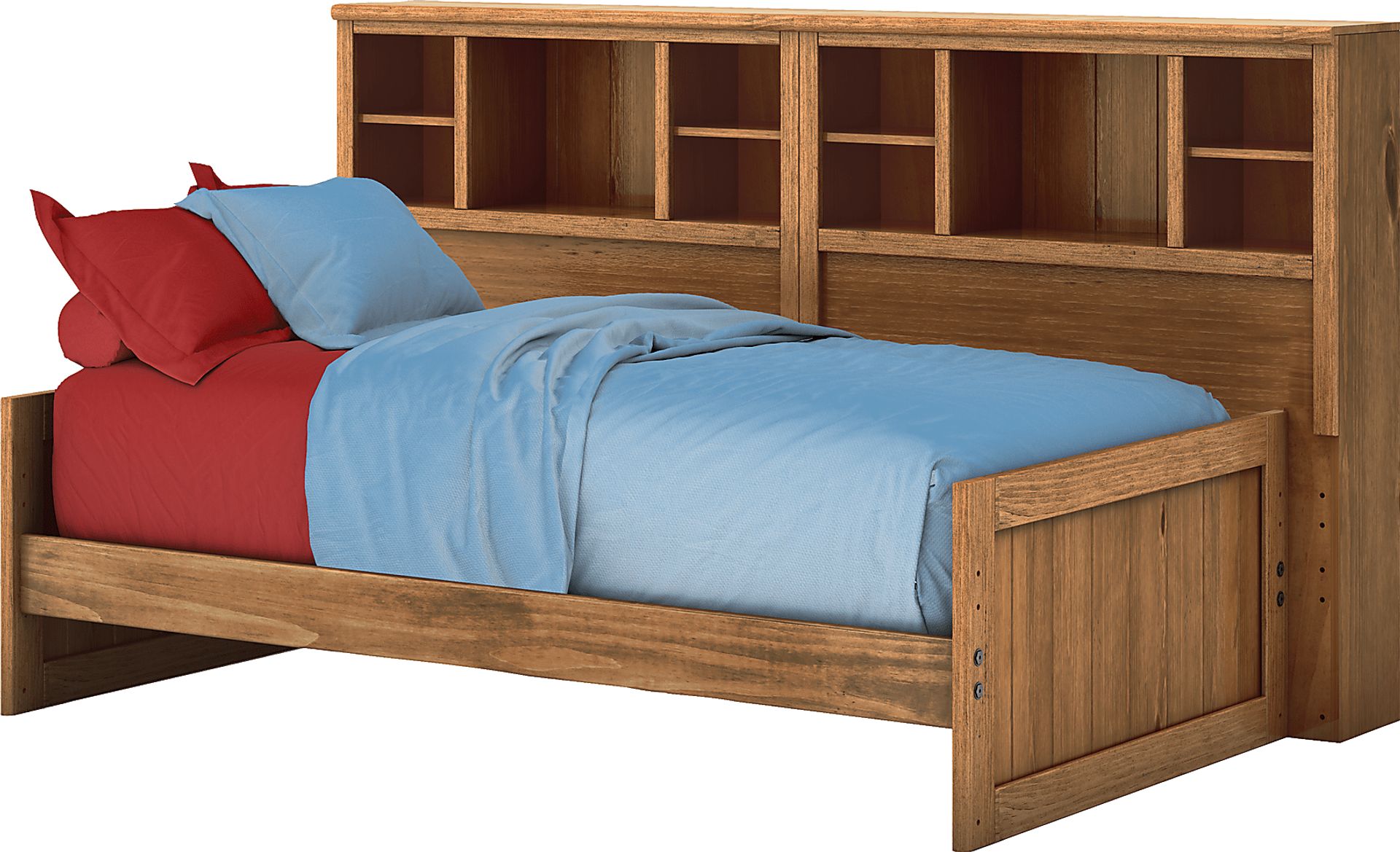 Kids Creekside Chestnut 3 Pc Twin Bookcase Wall Bed - Image 2