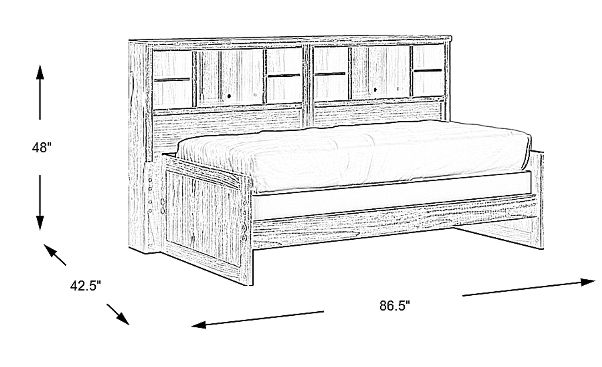 Dimension Image. Please refer to the Dimension Tab on this page for dimension details.