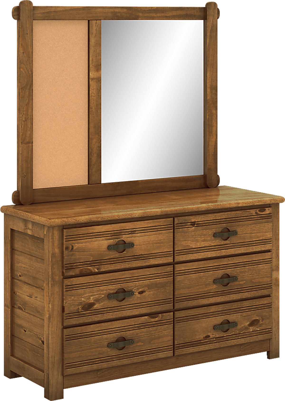 Creekside Chestnut Dark Wood Dresser & Mirror Set Rooms to Go