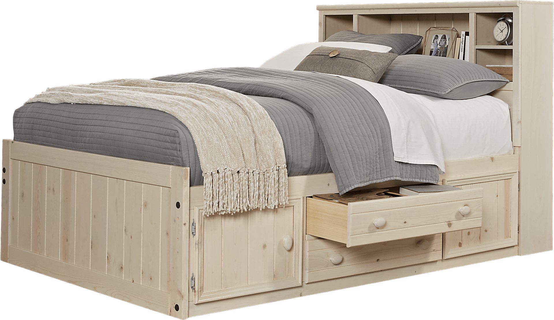 Kids Creekside Stone Wash 5 Pc Full Bookcase Bed - Image 2