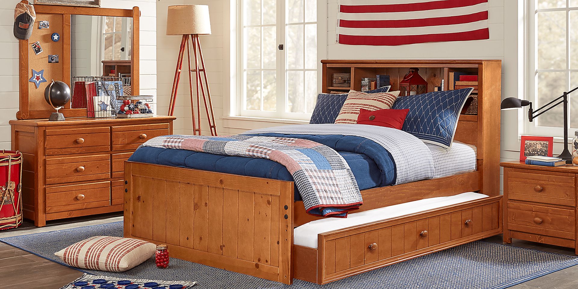 Kids Creekside Taffy 5 Pc Twin Bookcase Bedroom - Image 1