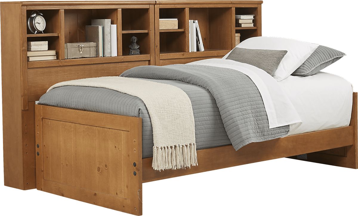 Creekside Taffy Light Wood 5 Pc Twin Bookcase Wall Bed Rooms to Go