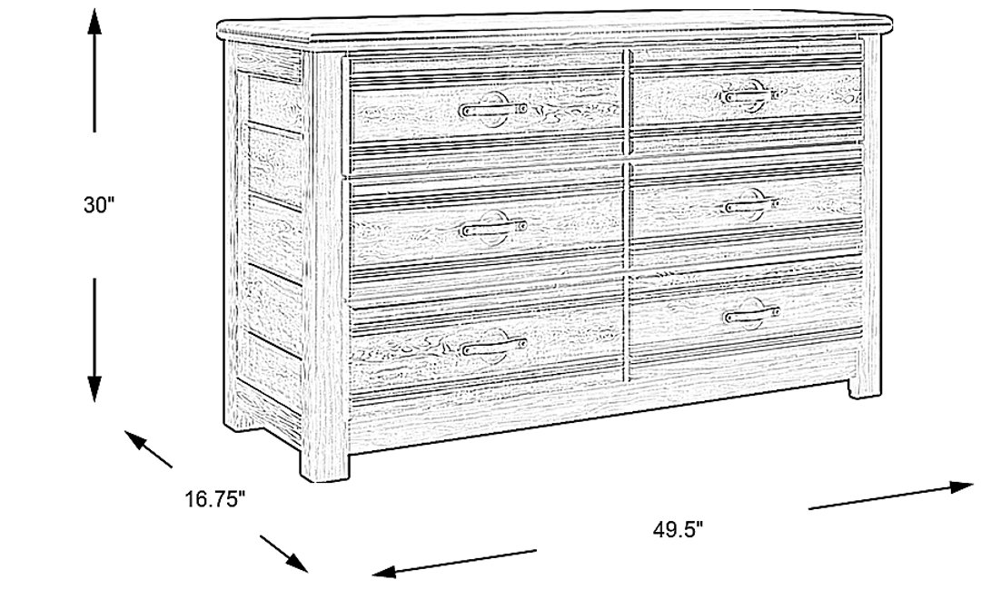 Kids Creekside Taffy Dresser