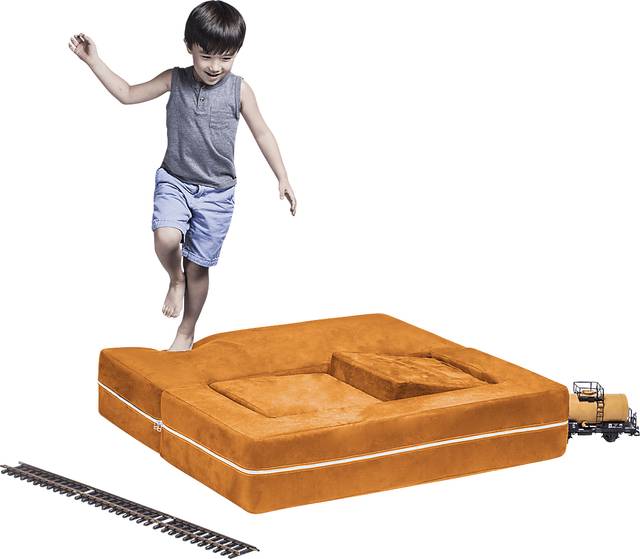 Kids Cubblie Orange Convertible Loveseat and Ottoman - Thumbnail - Image 3