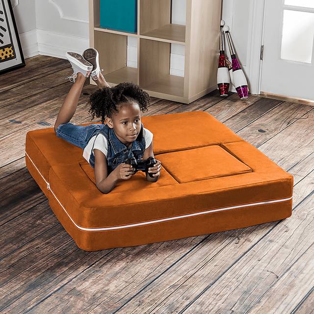Kids Cubblie Orange Convertible Loveseat and Ottoman - Thumbnail - Image 5