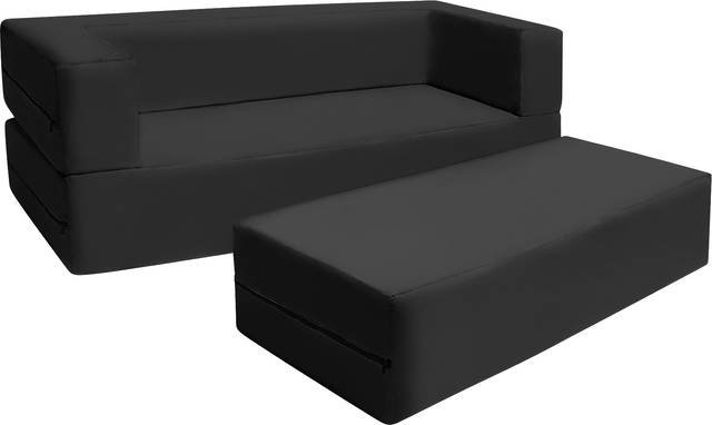 Kids Cubex Black Convertible Sofa and Ottoman - Thumbnail - Image 4