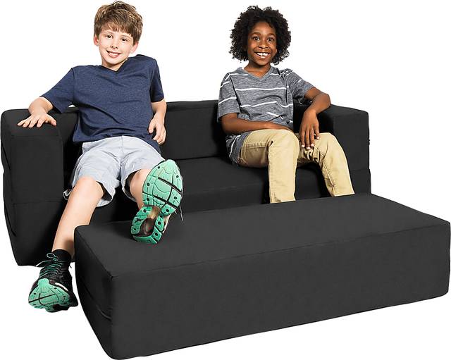 Kids Cubex Black Convertible Sofa and Ottoman - Thumbnail - Image 8