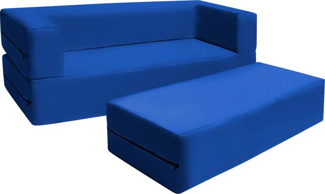 Kids Cubex Blue Convertible Sofa and Ottoman - Thumbnail - Image 4