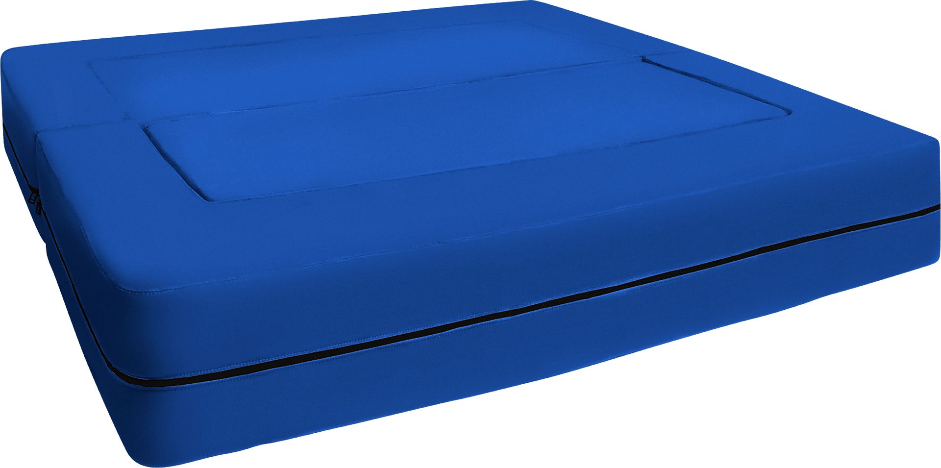 Kids Cubex Blue Convertible Sofa and Ottoman - Image 5