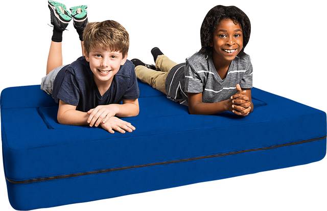 Kids Cubex Blue Convertible Sofa and Ottoman - Thumbnail - Image 7