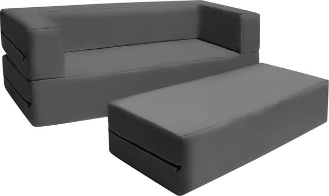 Kids Cubex Gray Convertible Sofa and Ottoman - Thumbnail - Image 4