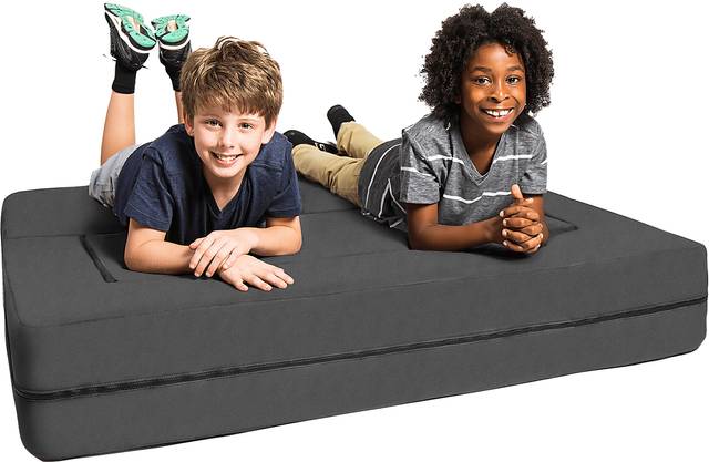 Kids Cubex Gray Convertible Sofa and Ottoman - Thumbnail - Image 7