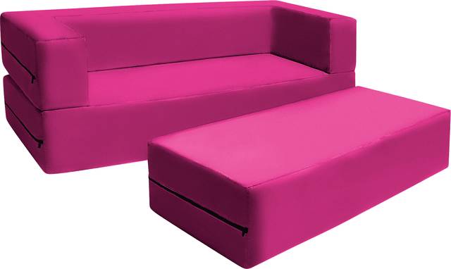 Kids Cubex Pink Convertible Sofa and Ottoman - Thumbnail - Image 4