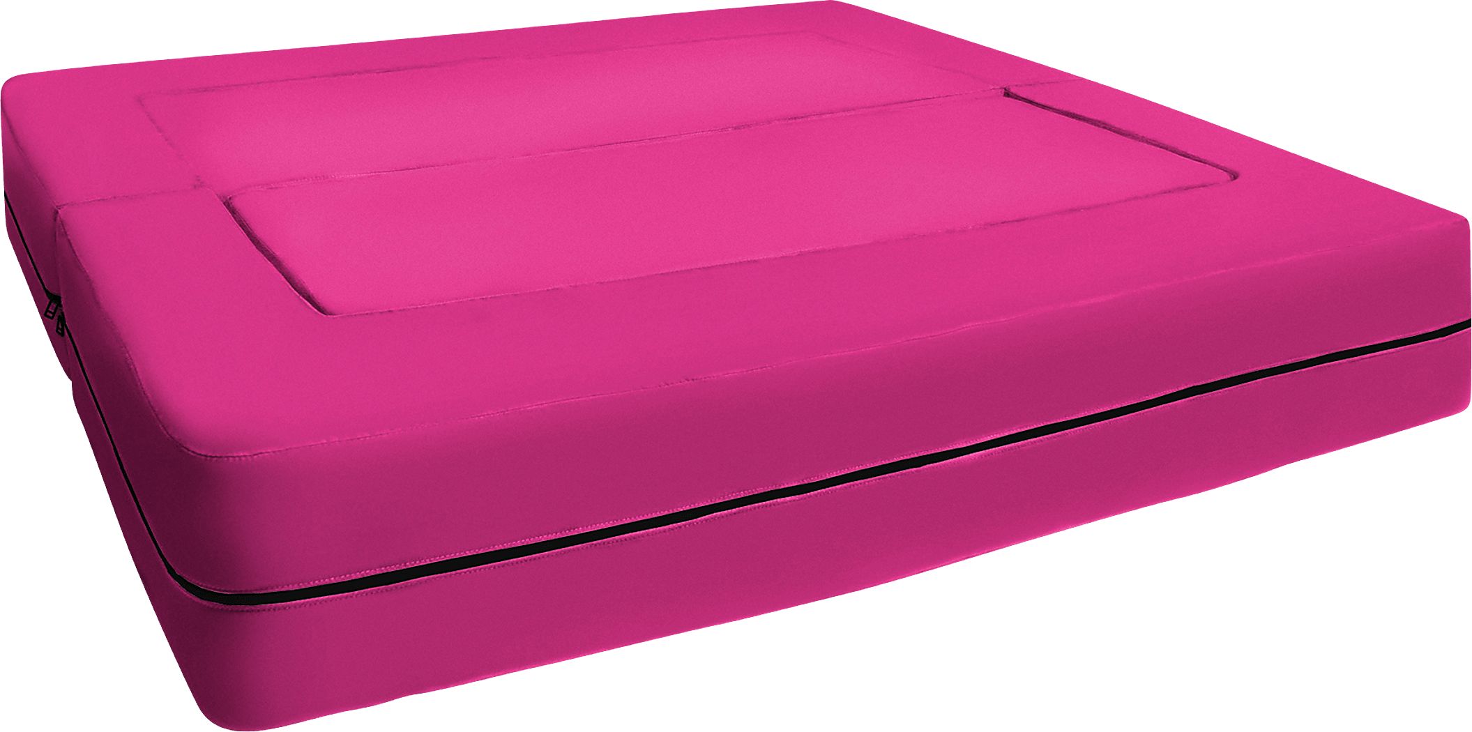 Kids Cubex Pink Convertible Sofa and Ottoman - Thumbnail 4