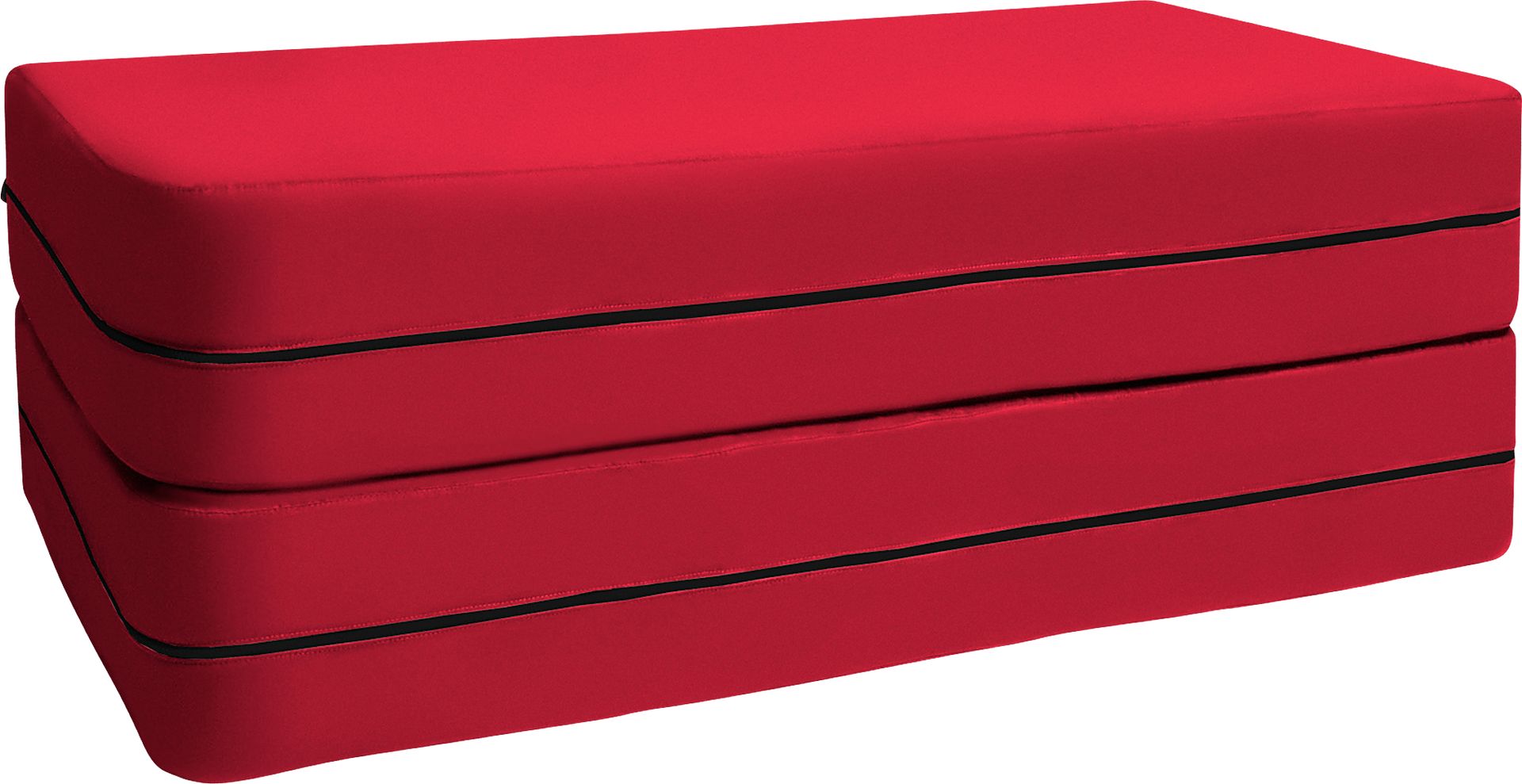 Kids Cubex Red Convertible Sofa and Ottoman - Image 6