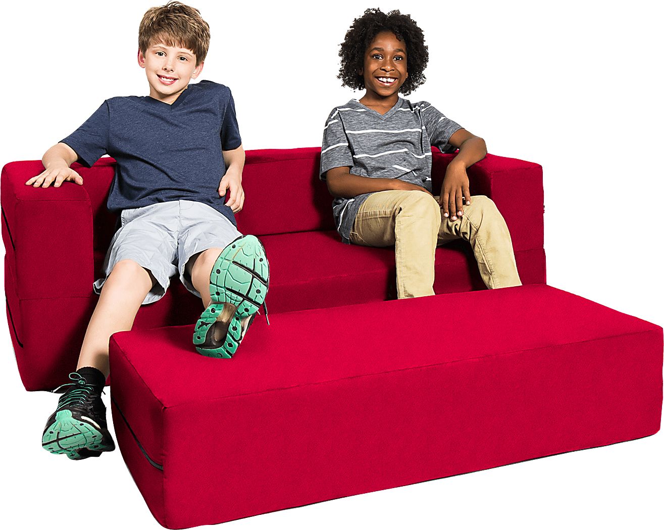 Kids Cubex Convertible Sofa and Ottoman - Thumbnail 4