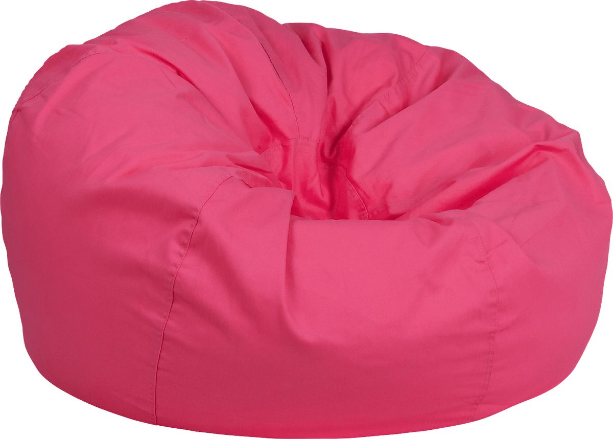 Cucullu Pink Polyester Fabric Bean Bag Chair | Rooms to Go