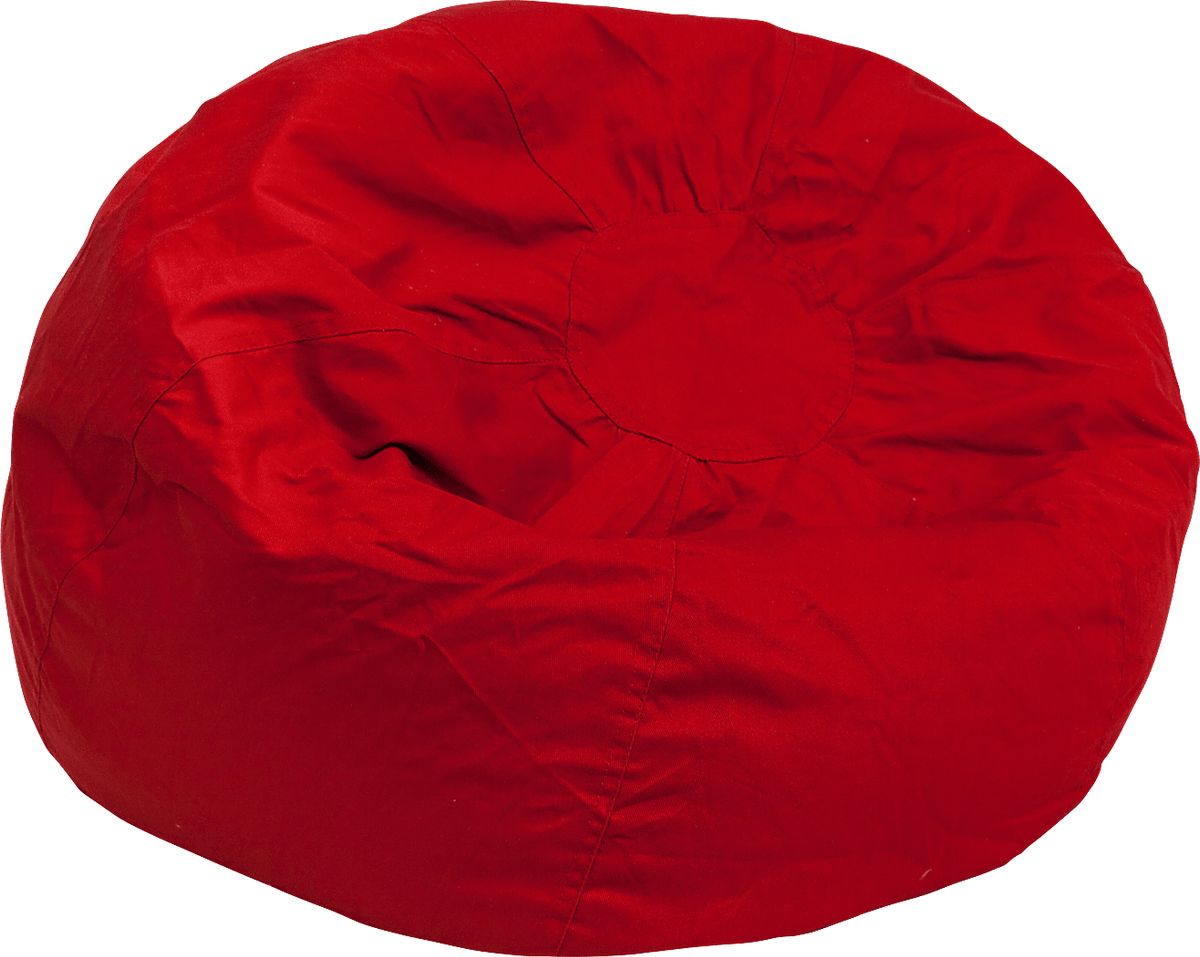 Cucullu Red Polyester Fabric Bean Bag Chair Rooms to Go